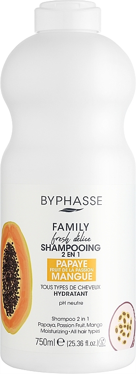 Byphasse Shampooing à la papaye, grenadille et mangue