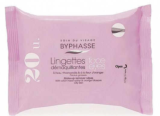 Byphasse Lingettes démaquillantes à l'eau d'hamamélis, 20 pcs
