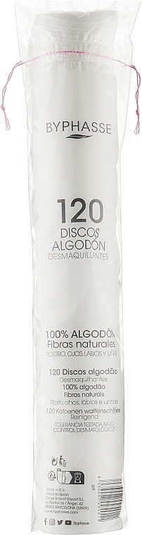 Byphasse Disques démaquillants, 120pcs