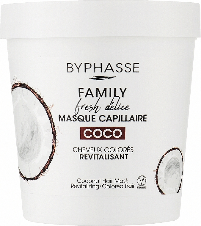 Byphasse Masque à la noix de coco pour cheveux colorés
