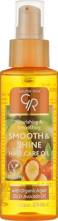 Golden Rose Huile aux huiles d'argan et avocat pour cheveux