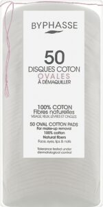 Byphasse Disques Démaquillants Coton Ovales 50 Pièces