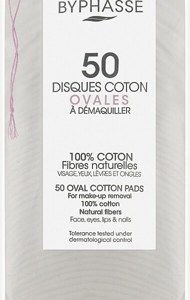 Byphasse Disques Démaquillants Coton Ovales 50 Pièces