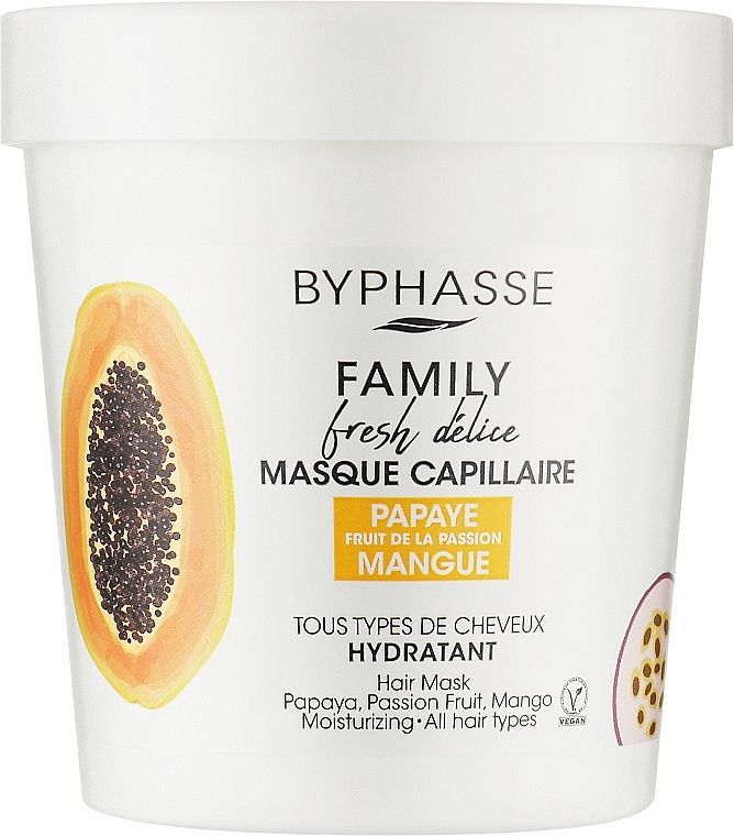 Byphasse Masque capillaire aux extraits de papaye, de fruit de la passion et de jus de mangue