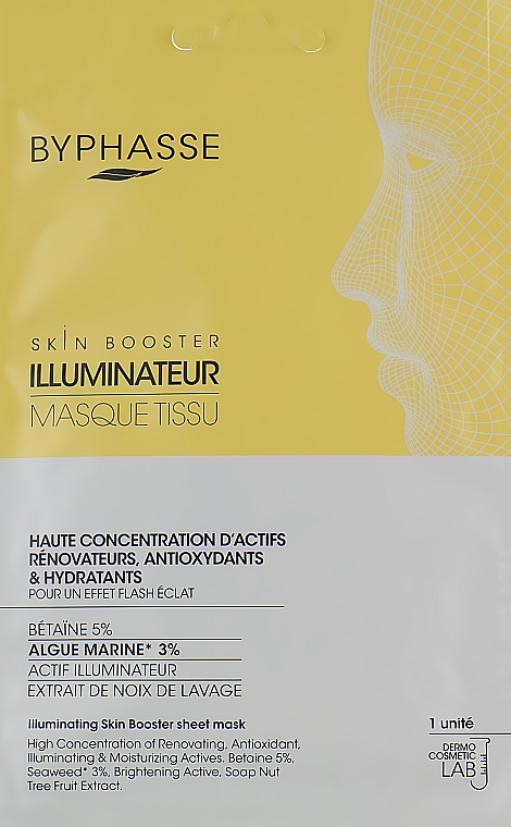 Byphasse Masque tissu pour peau éclatante