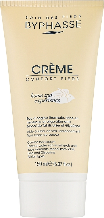 Byphasse Crème de soin confort à l'urée et glycérine pour pieds