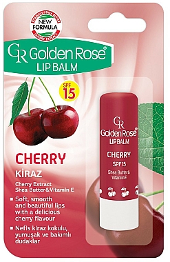 Golden Rose Baume à lèvres à la cerise, vitamine E et beurre de karité