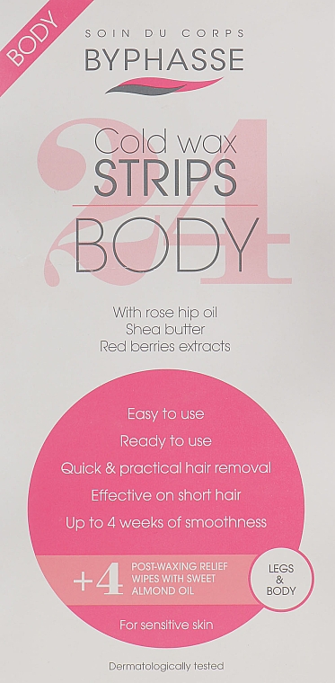 Byphasse Bandes de cire froide pour pieds et corps