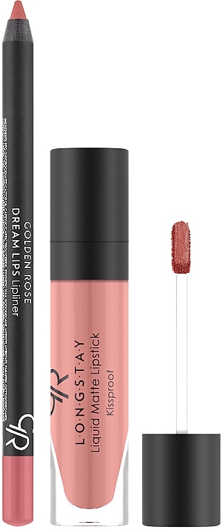Golden Rose Matte LipKit Warm Nude