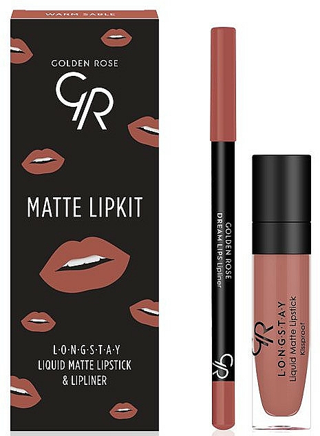 Golden Rose Matte LipKit Warm Sable