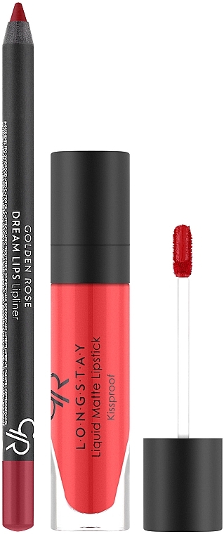 Golden Rose Matte LipKit Scarlet Red