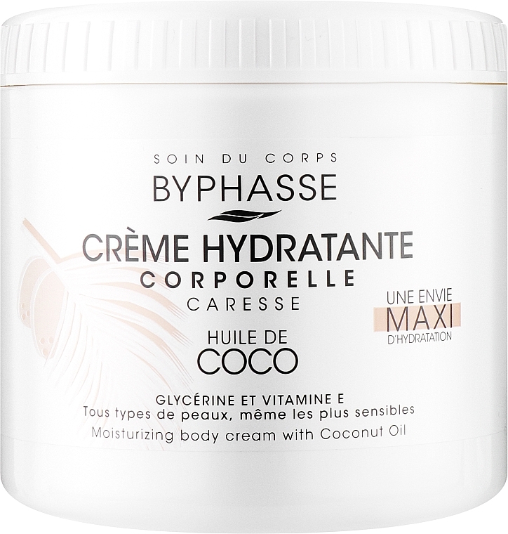 Byphasse Crème hydratante à l'huile de coco pour corps
