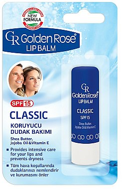 Golden Rose Baume à lèvres à l'huile de jojoba, vitamine E et beurre de karité