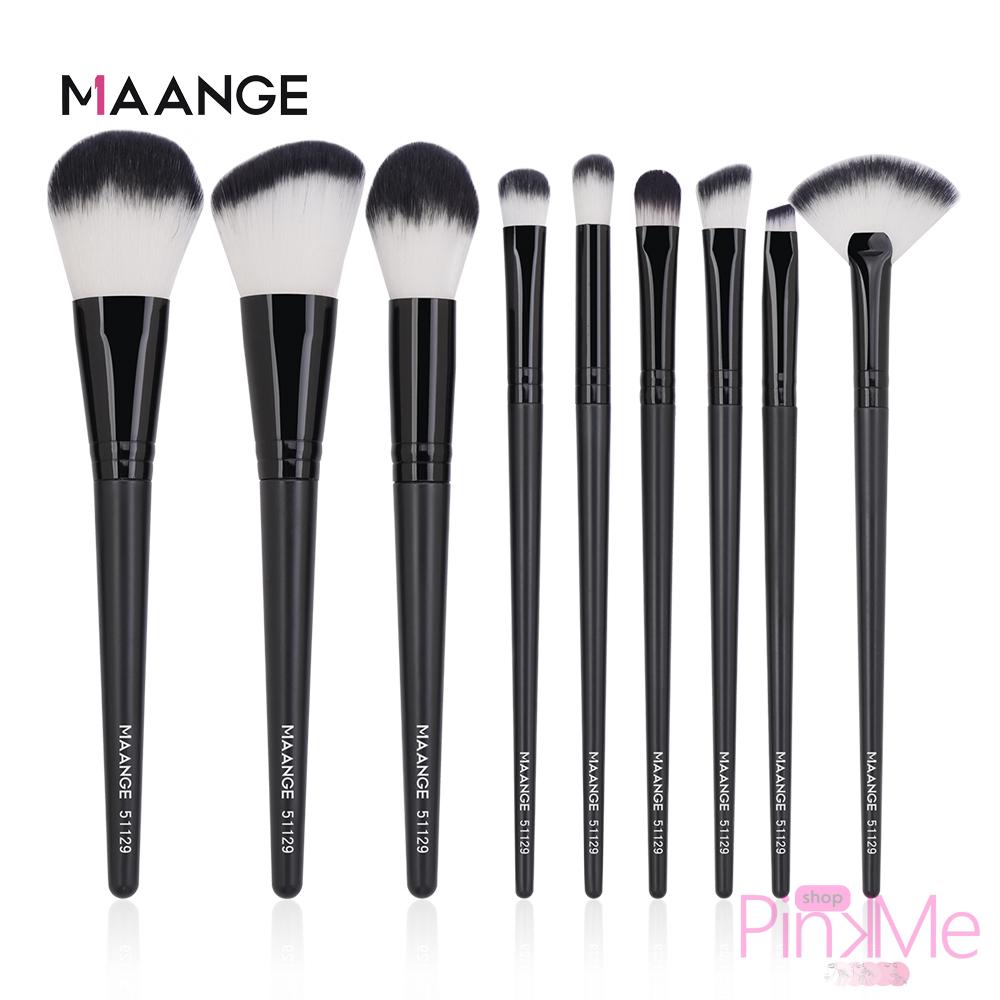 MAANGE Professionnel MakeUp Brush Set De 9 Pièces
