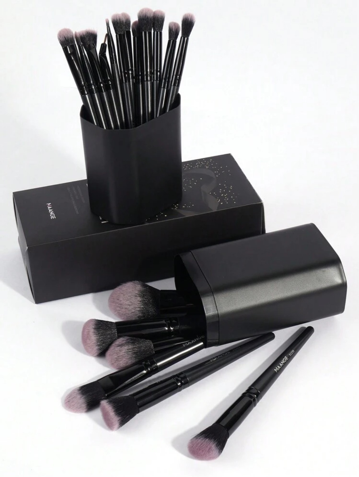MAANGE PREMIUM BRUSH SET 18 PCS PRO AVEC BOITE DE RANGEMENT