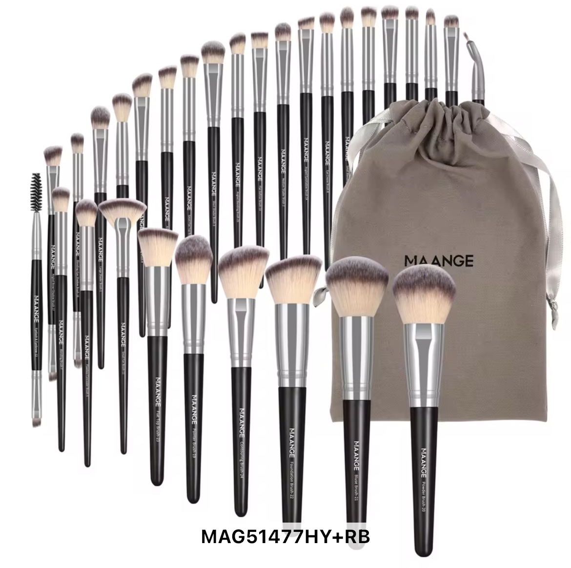 MAANGE PRO MAKEUP BRUSH SET 30 PCS AVEC SAC EN VELOURS MAANGE PRO MAKEUP BRUSH SET 30 PCS AVEC SAC EN VELOURS