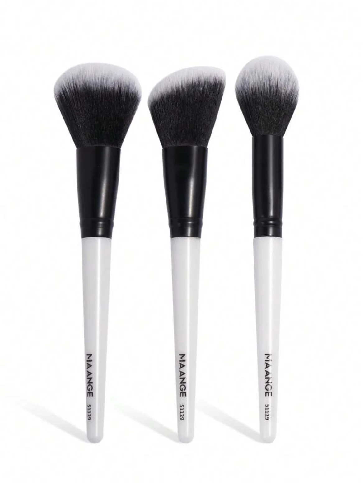 MAANGE Professional Facial Brush Set De 3 Pièces Blanc