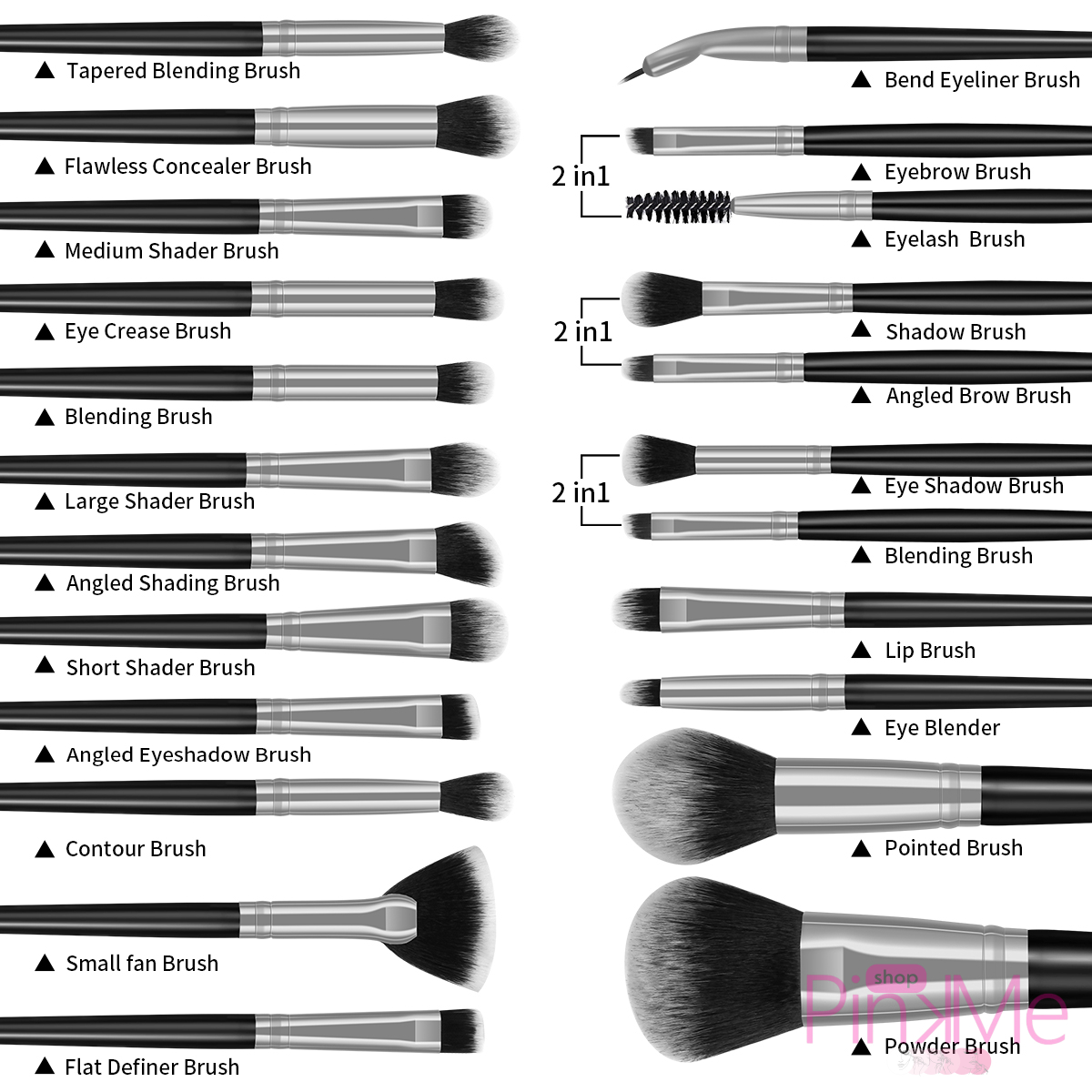 MAANGE Professionnel MakeUp Brush Set De 20 Pièces MAANGE Professionnel MakeUp Brush Set De 20 Pièces