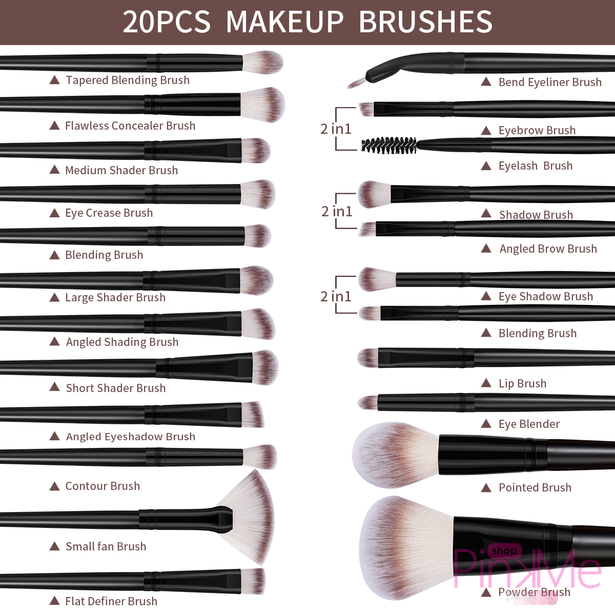 MAANGE Professionnel MakeUp Brush Set De 20 Pièces MAANGE Professionnel MakeUp Brush Set De 20 Pièces