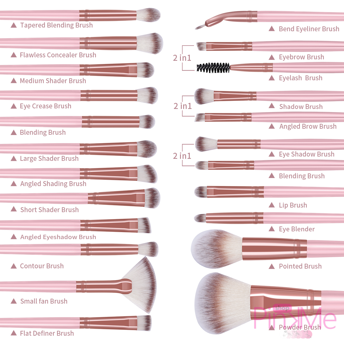 MAANGE Professionnel MakeUp Brush Set De 20 Pièces MAANGE Professionnel MakeUp Brush Set De 20 Pièces