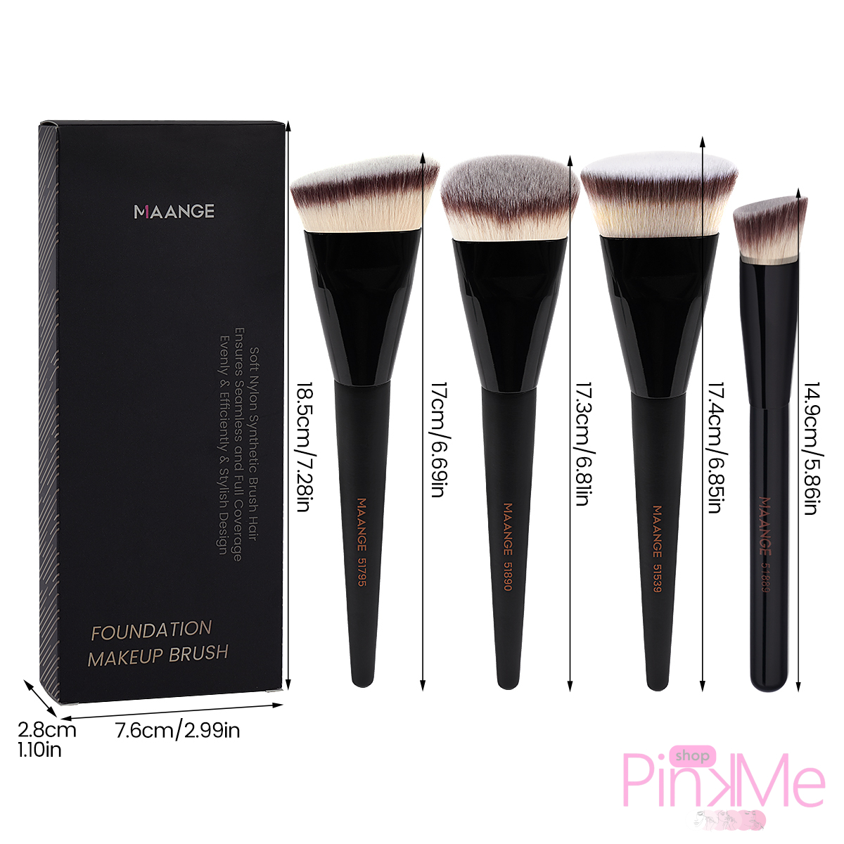 MAANGE Foundation Brush Set De 4 Pièces