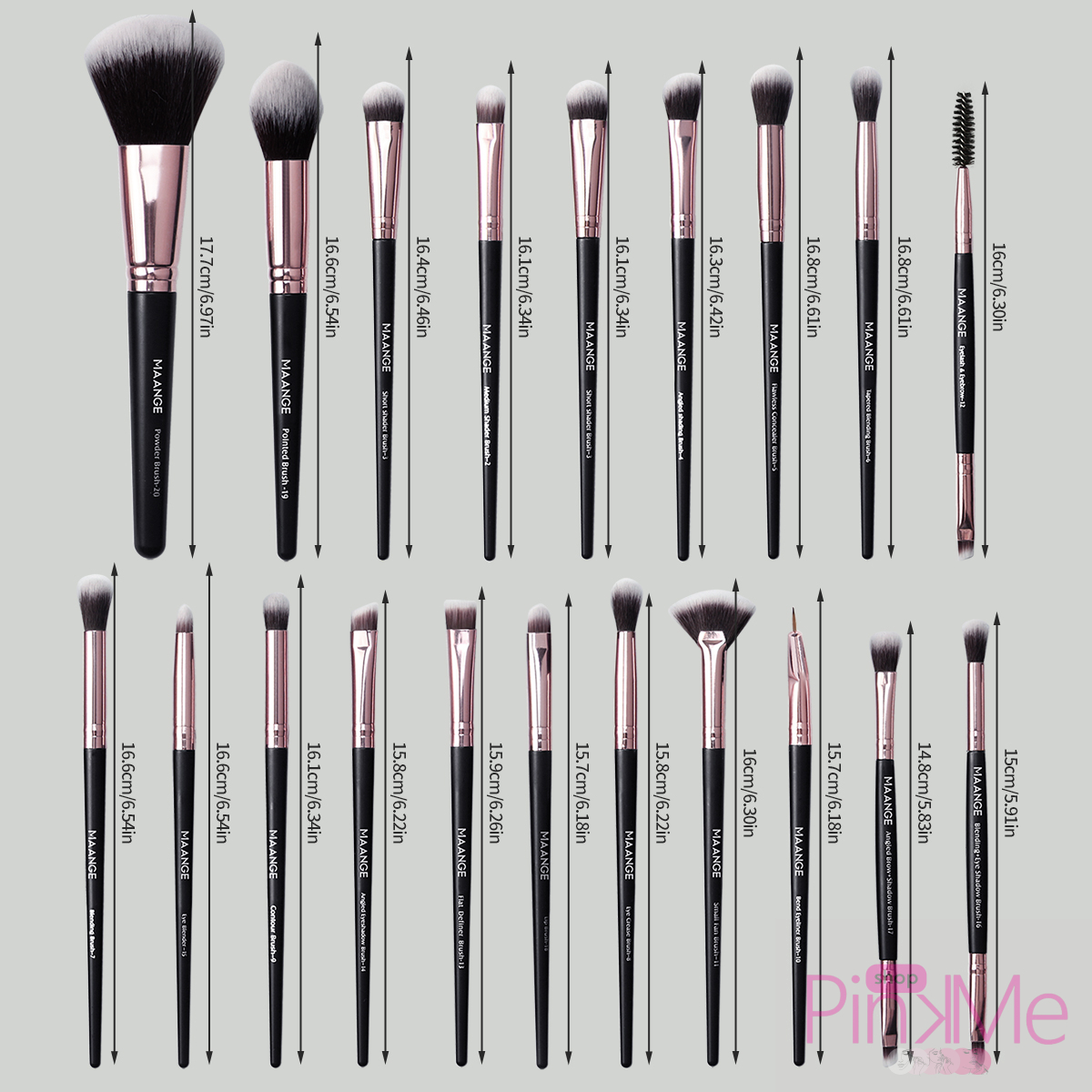 MAANGE Premium MakeUp Brush Set Professionnel De 20 Pièces