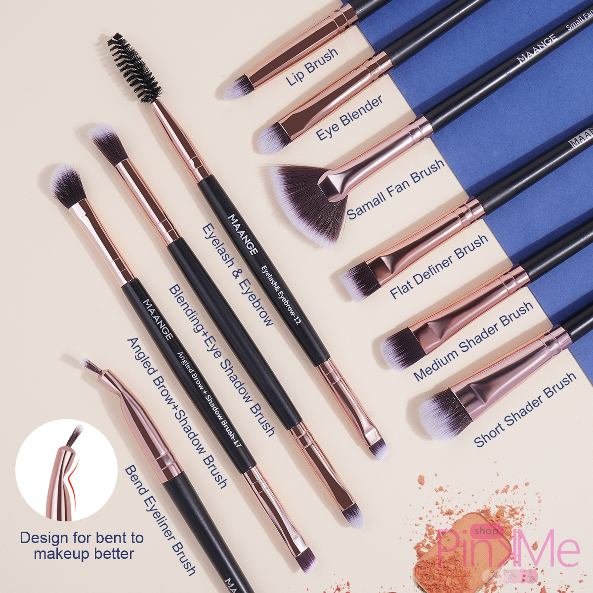MAANGE Premium MakeUp Brush Set Professionnel De 20 Pièces