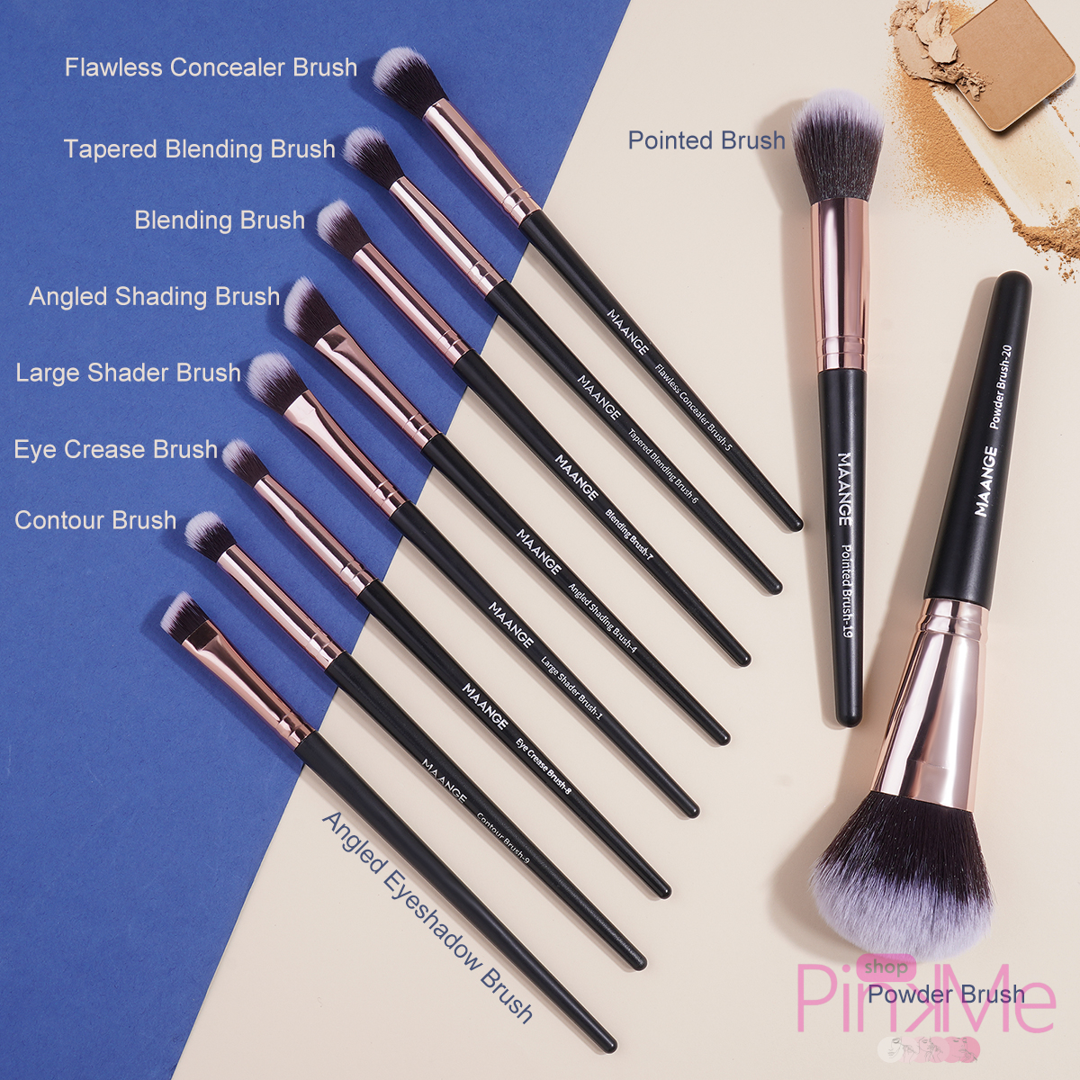 MAANGE Professionnel MakeUp Brush Set De 20 Pièces MAANGE Professionnel MakeUp Brush Set De 20 Pièces