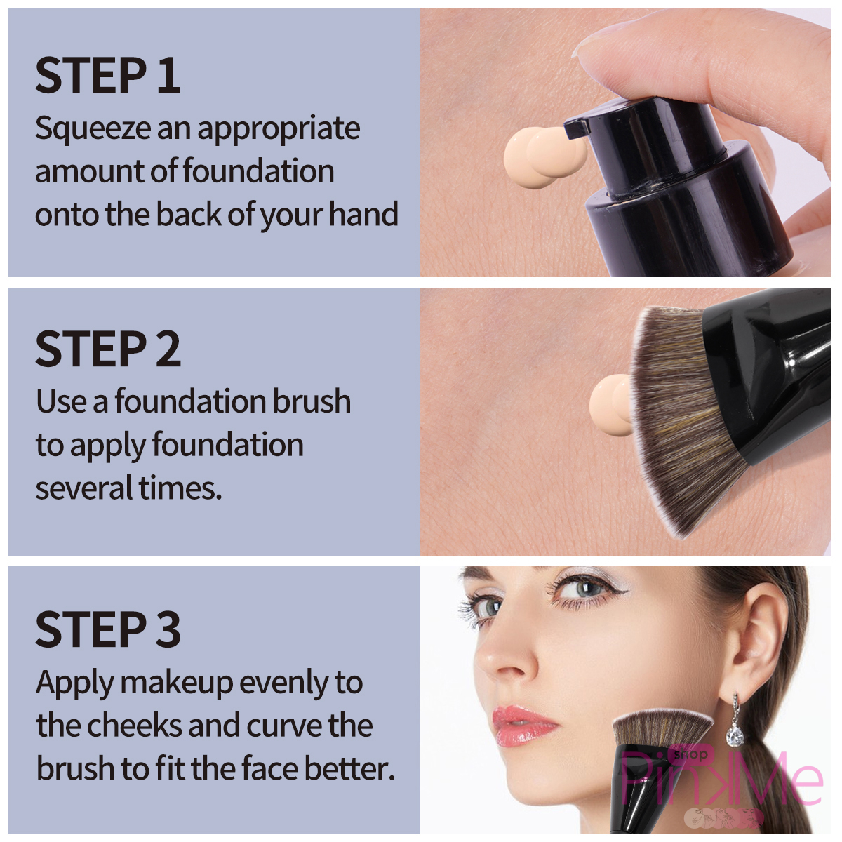 MAANGE Foundation Brush Set De 4 Pièces