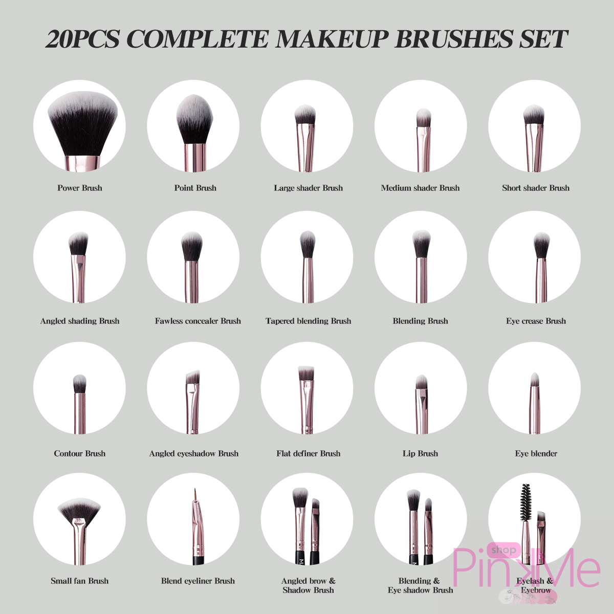 MAANGE Premium MakeUp Brush Set Professionnel De 20 Pièces
