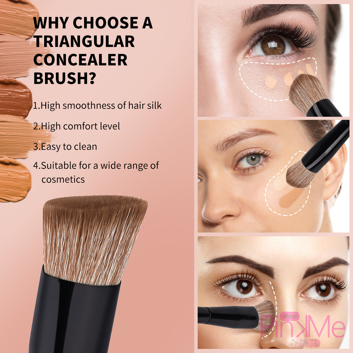 MAANGE Foundation Brush Set De 4 Pièces