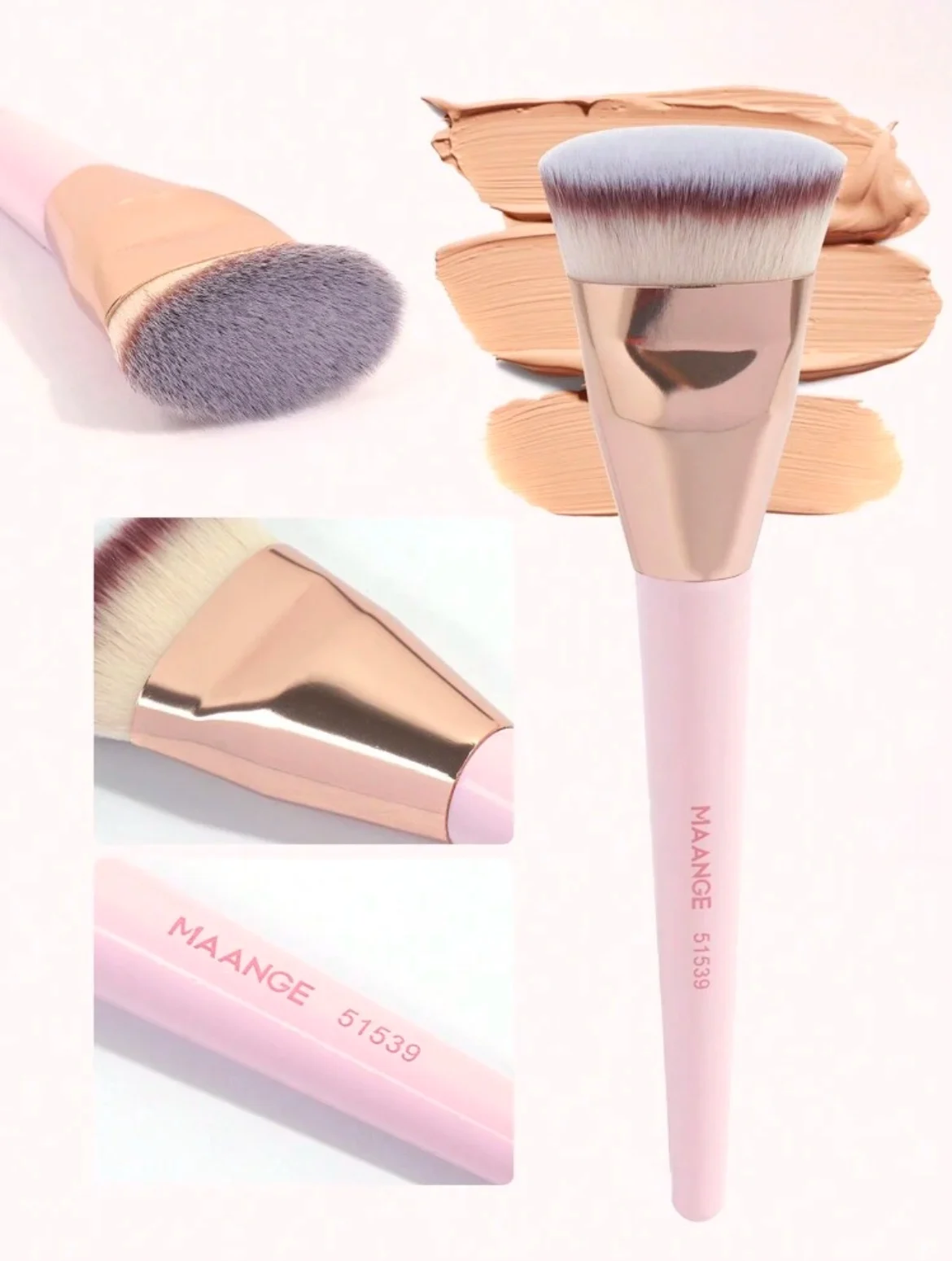 MAANGE Premium 1 Pièce Foundation Brush Flat Head