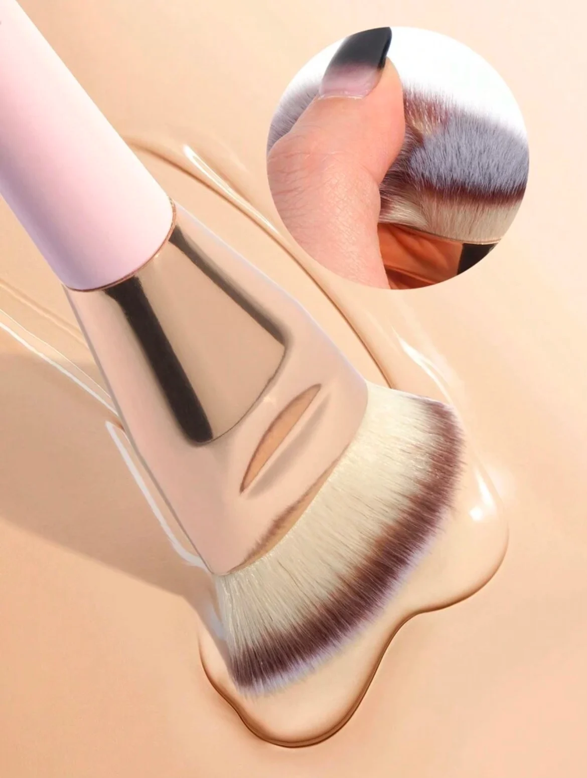 MAANGE Premium 1 Pièce Foundation Brush Flat Head