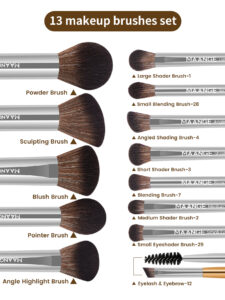 MAANGE Professional Brush SET De13 Pièces Aluminium Beginner