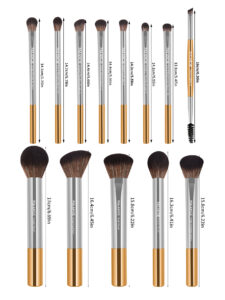 MAANGE Professional Brush SET De13 Pièces Aluminium Beginner