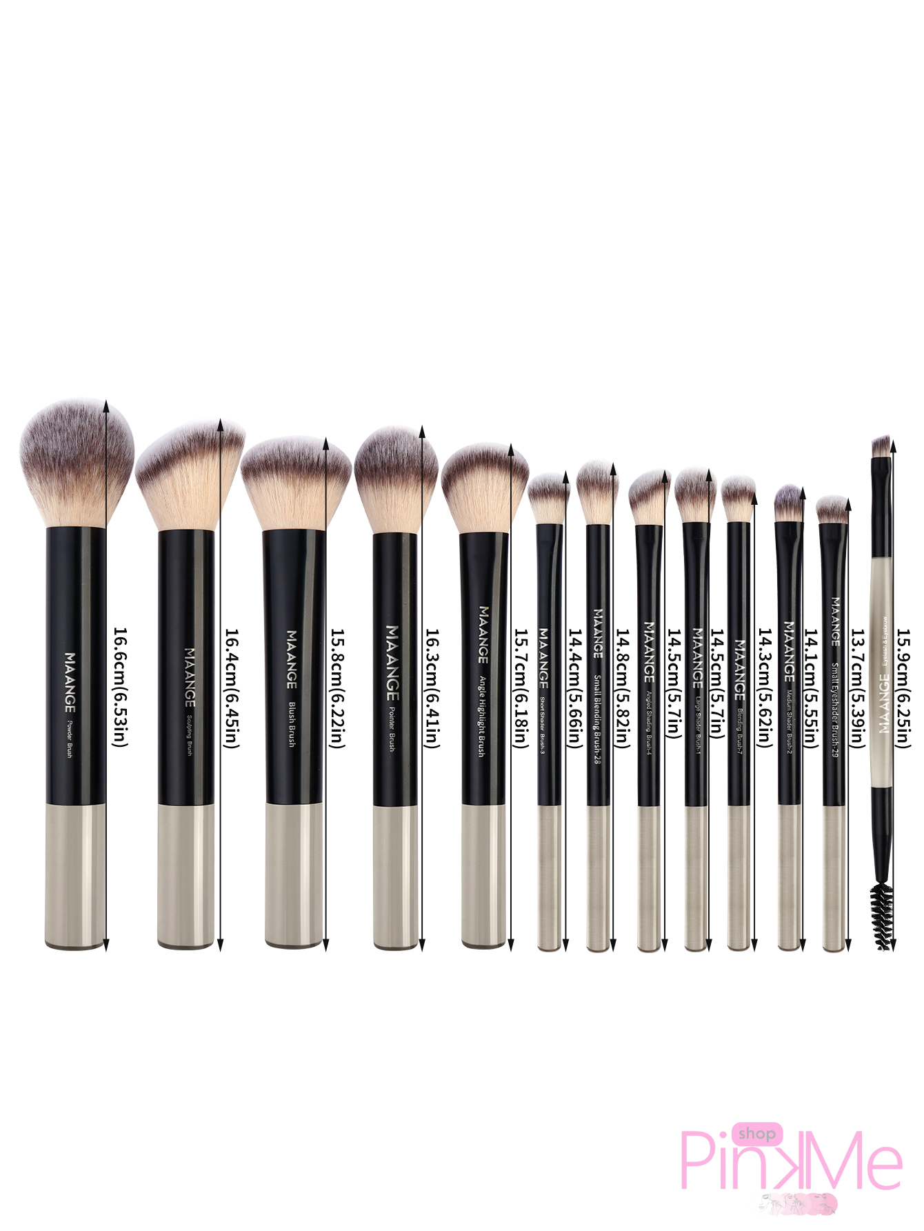 MAANGE Professional Brush SET De13 Pièces Aluminium Beginner