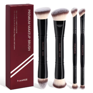 MAANGE Premium MakeUp Brush SET De 4 Pièces Double