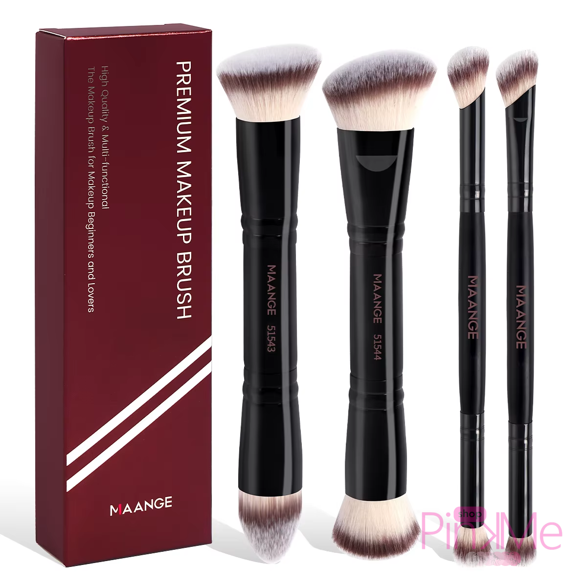 MAANGE Premium MakeUp Brush SET De 4 Pièces Double