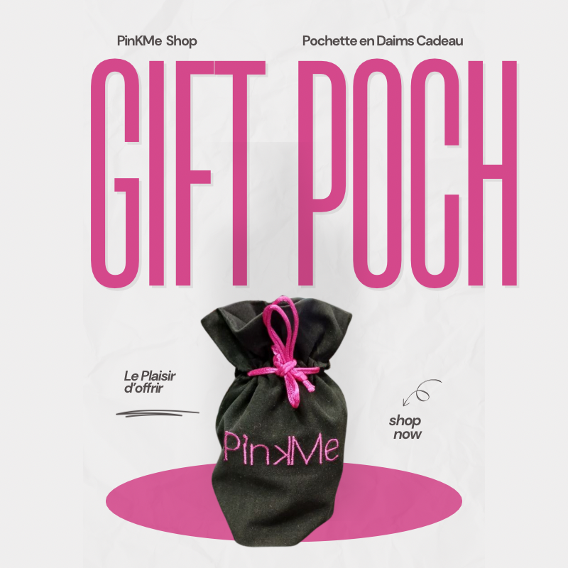 PinKMe Pochette Cadeau en Daim – Black