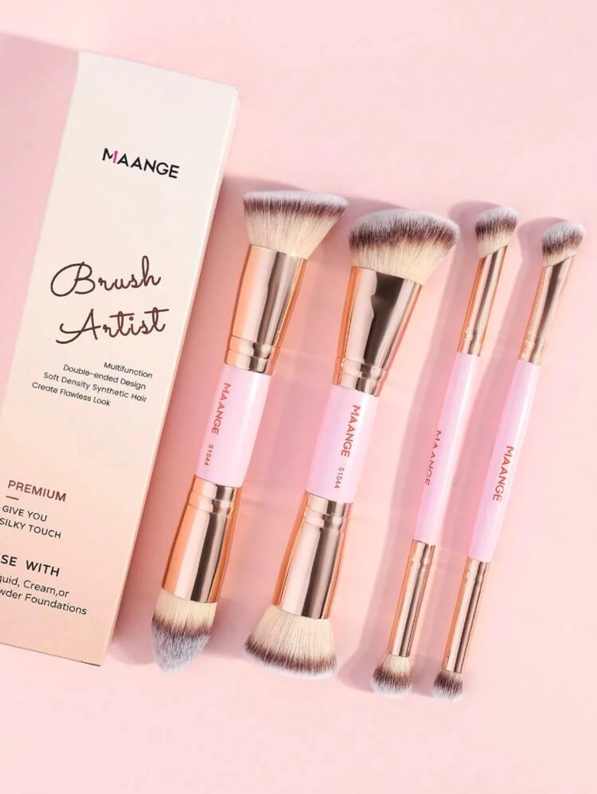 MAANGE MakeUp Brush SET Artiste De 4 Pièces Double