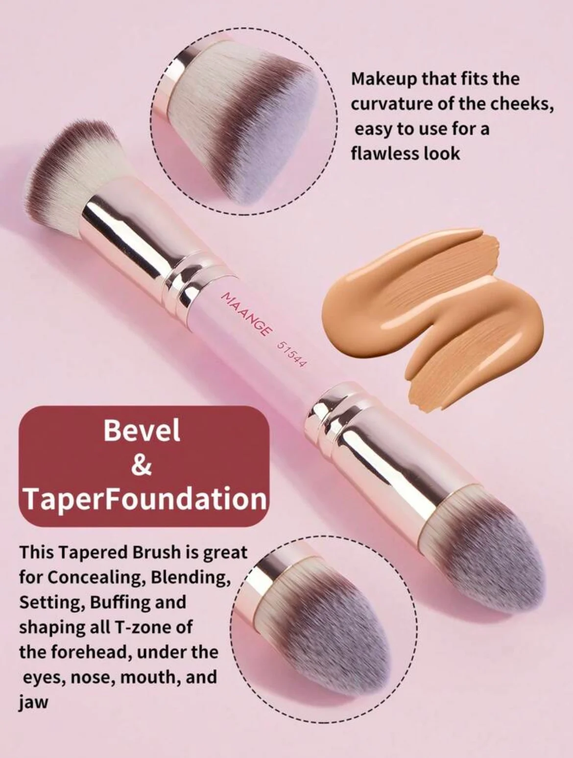 MAANGE MakeUp Brush SET Artiste De 4 Pièces Double