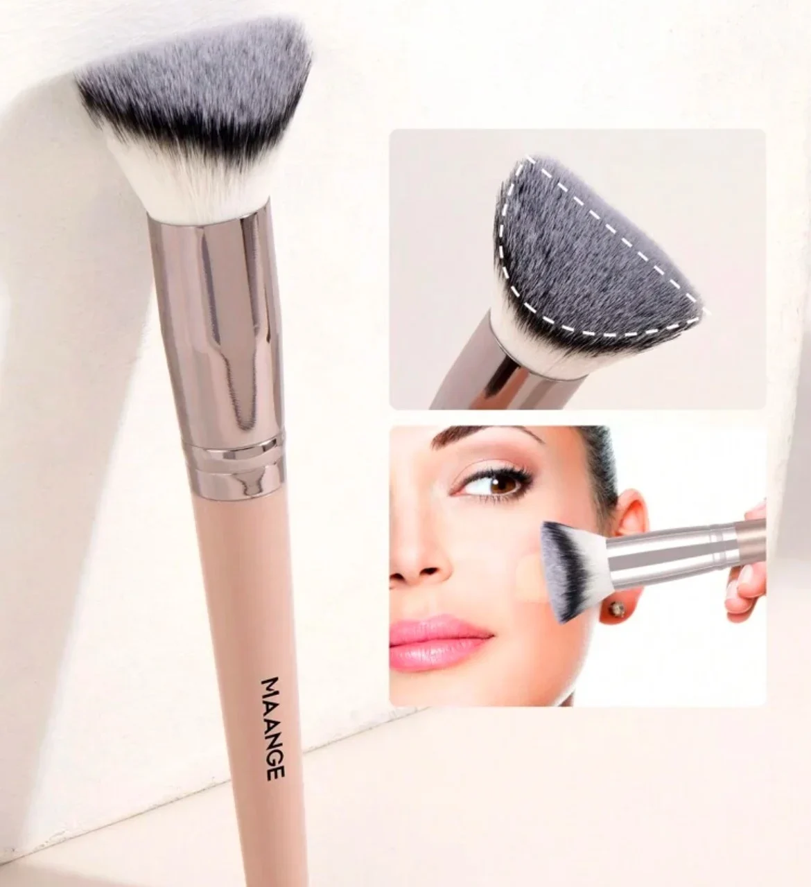 MAANGE Professionnal Foundation Contour Brush Forme Spéciale