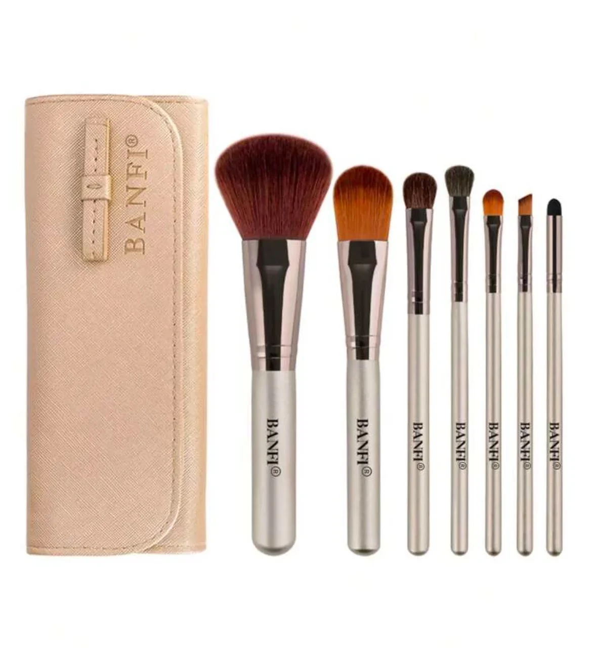 BANFI MakeUp Brush SET De 7 Pièces Avec Sac De Rangement