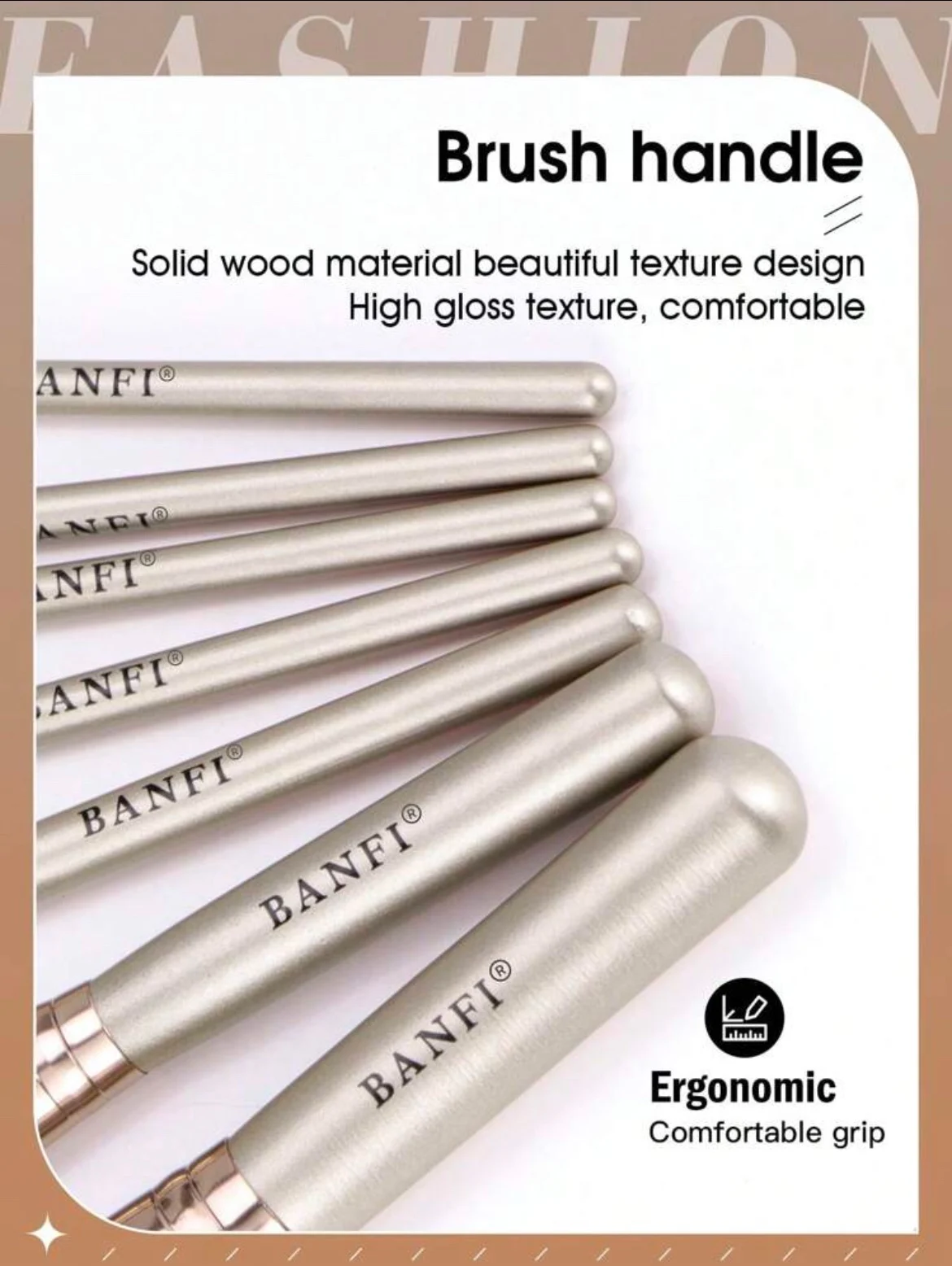 BANFI MakeUp Brush SET De 7 Pièces Avec Sac De Rangement