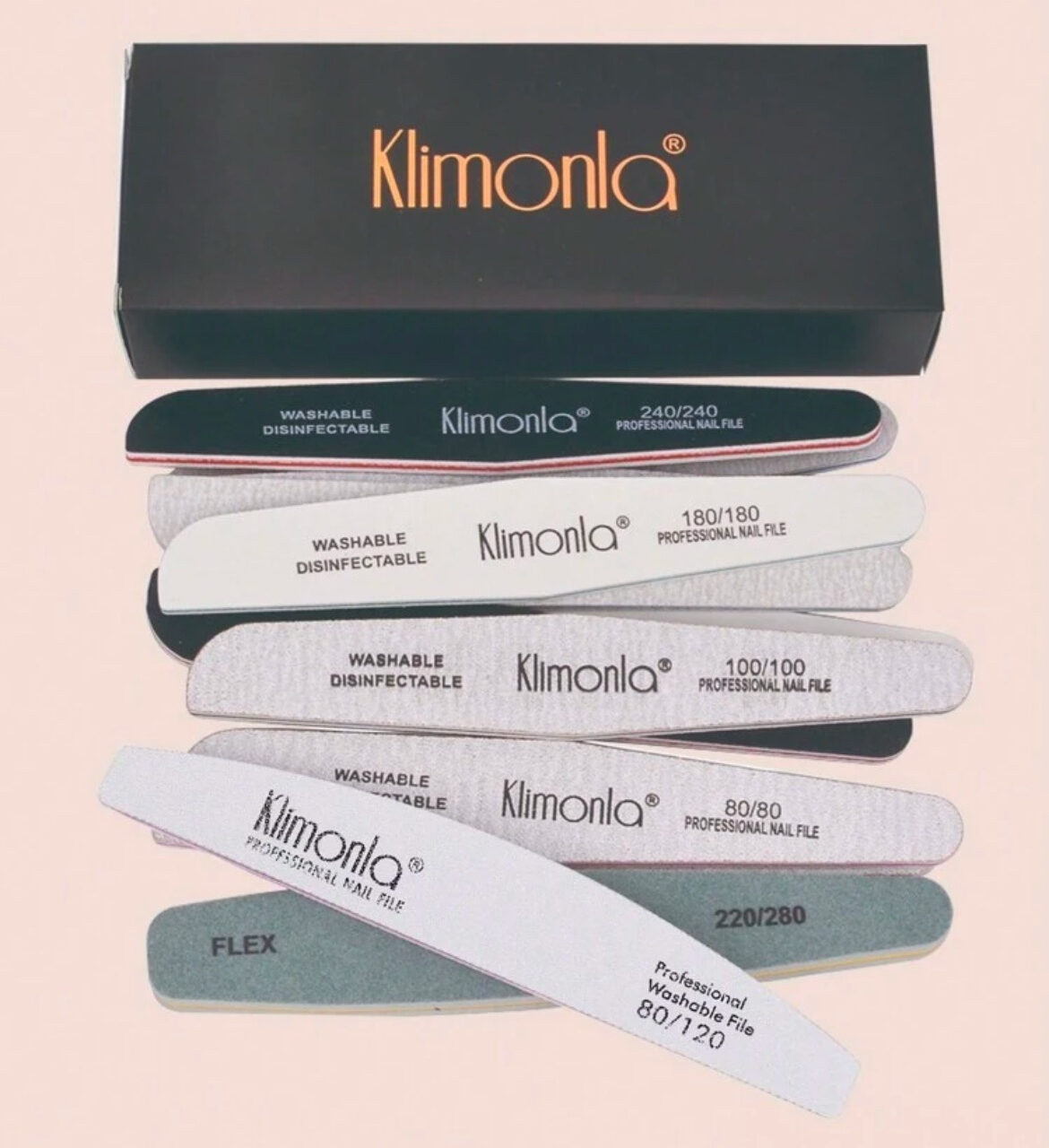 Klimonla 12 Pièces Limes À Ongles Professionnelle