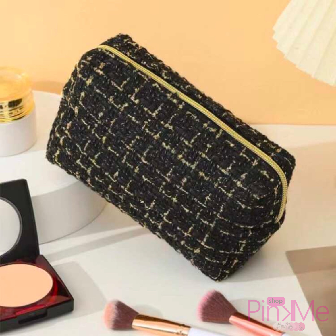 SH Trousse De Maquillage Damier Tissé