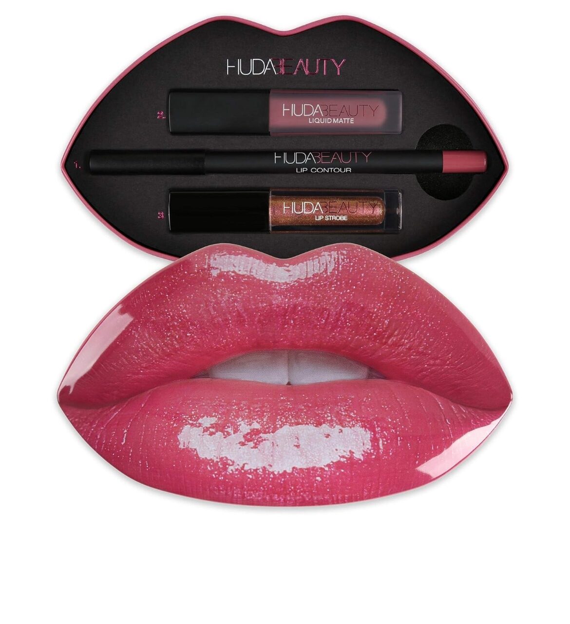 HUDA Beauty Contour & Strobe Lip Set Trophy Wife & Shameless