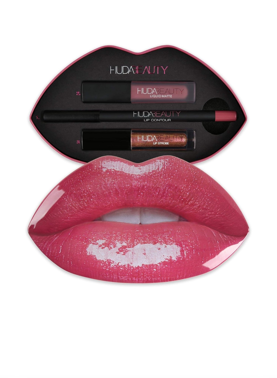 HUDA Beauty Contour & Strobe Lip Set Trophy Wife & Shameless