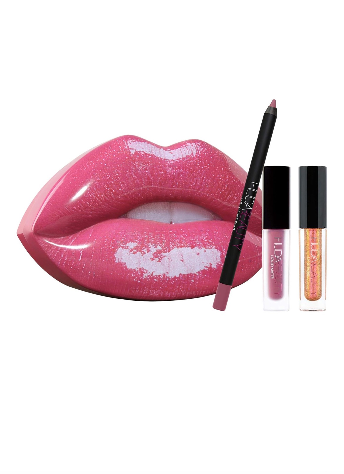 HUDA Beauty Contour & Strobe Lip Set Trophy Wife & Shameless