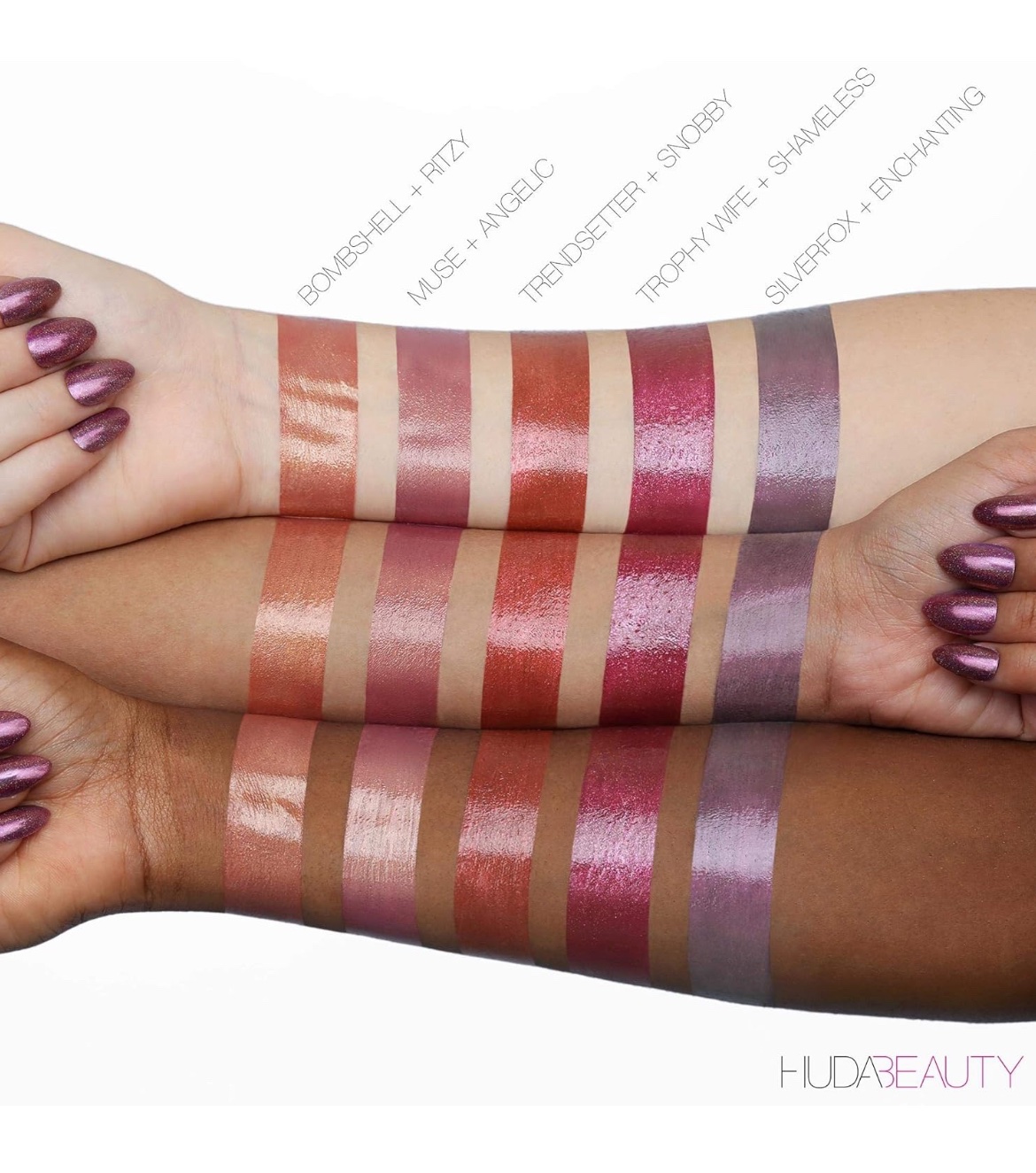 HUDA Beauty Contour & Strobe Lip Set Trophy Wife & Shameless